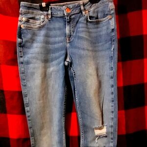 Women's Blue Distressed Jeans